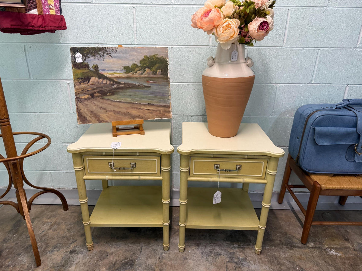 Vintage Henry Link Bali Hai Nightstands (Pair)