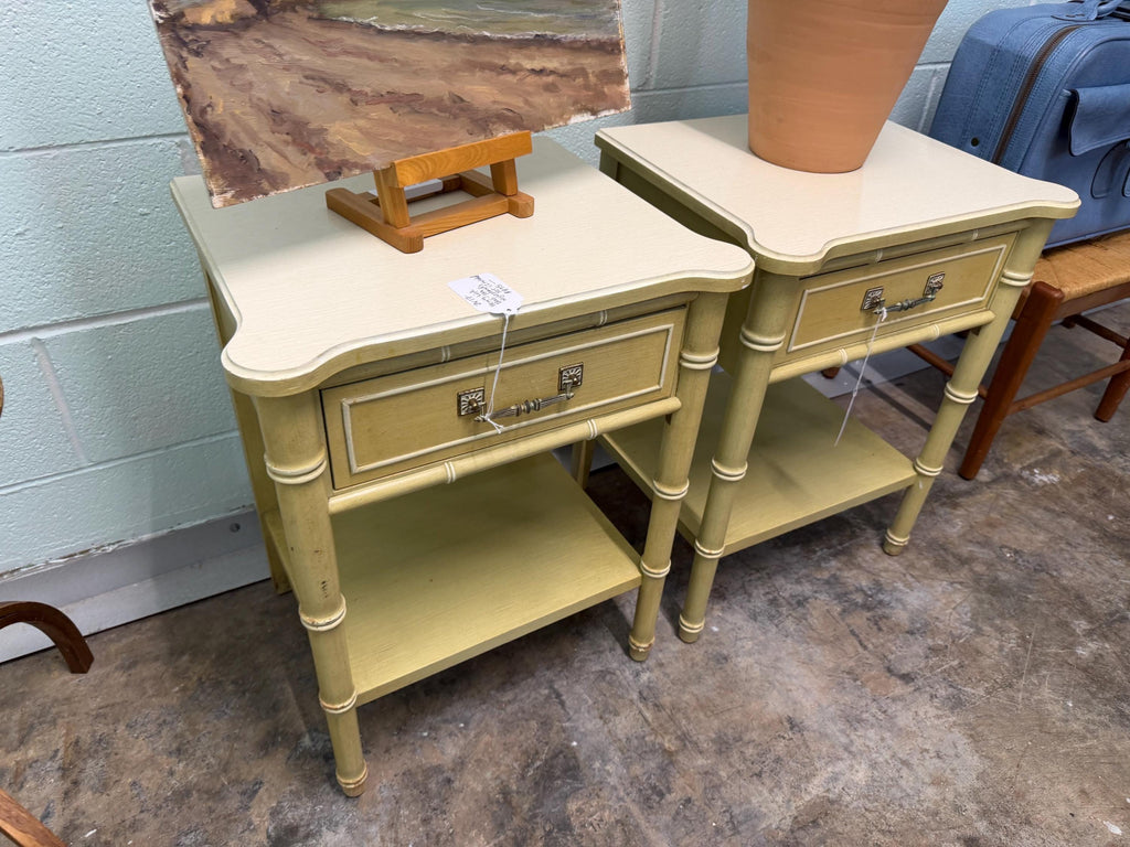 Vintage Henry Link Bali Hai Nightstands (Pair)