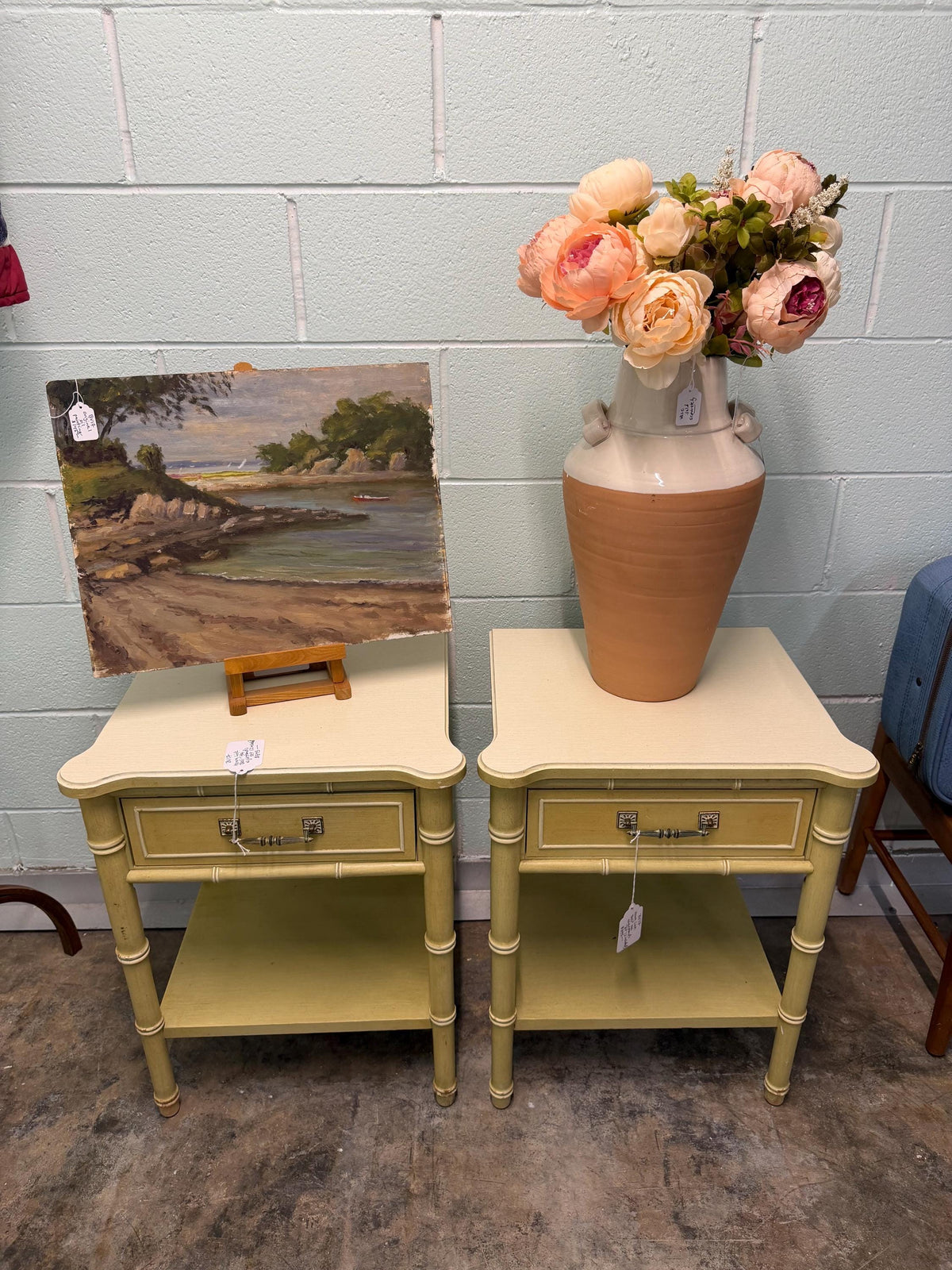 Vintage Henry Link Bali Hai Nightstands (Pair)