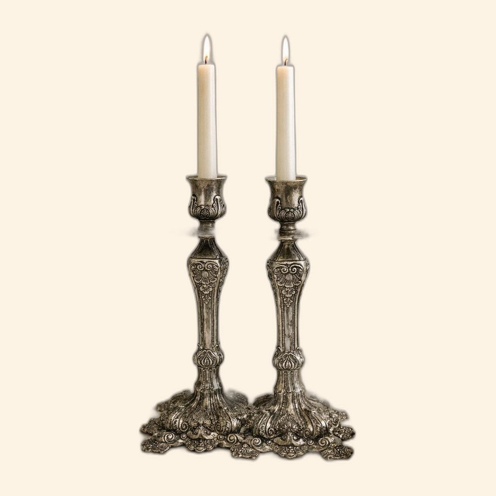 Antique Victorian Silverplate Candlesticks (Pair)