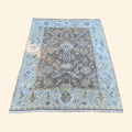 Vintage Hand-Knotted Oushak Rug