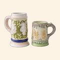 Mid-Century Figural Beer Steins (Pair)