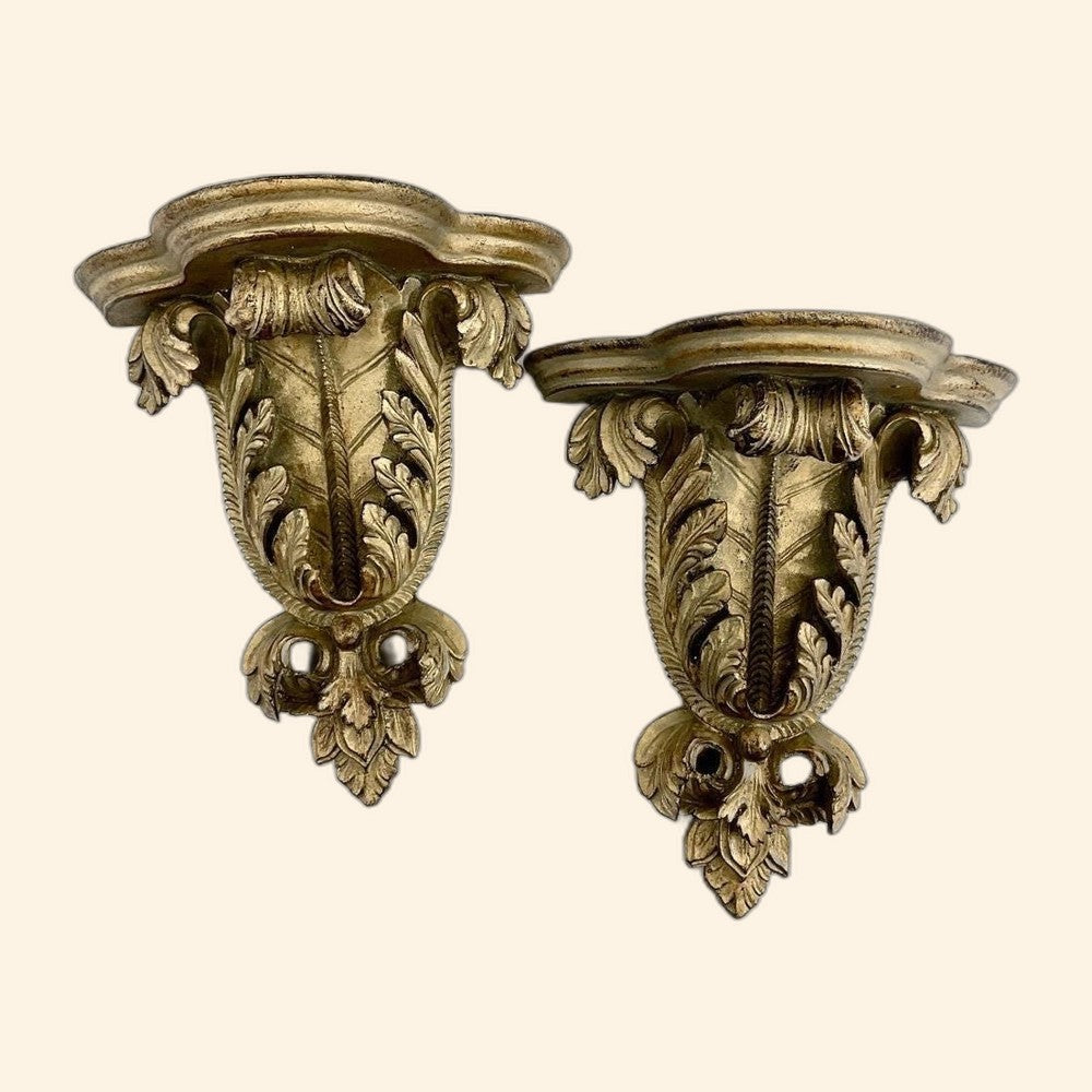 Victorian Giltwood Wall Shelves (Pair)