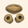 Antique Syroco Mantle Set