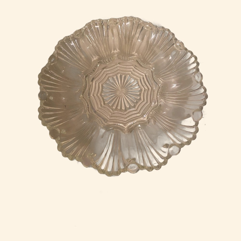 Vintage Crystal Deviled Egg Plate