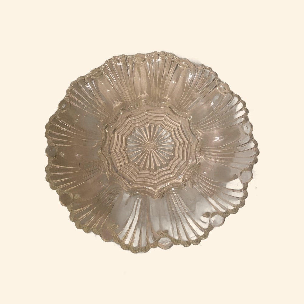 Vintage Crystal Deviled Egg Plate