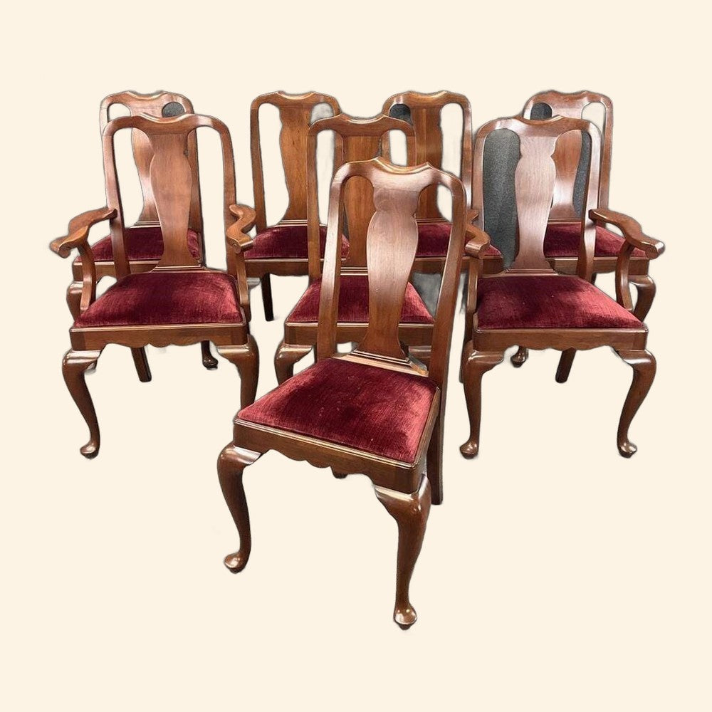 Henkel Harris Queen Anne Dining Chairs (Set of 8)