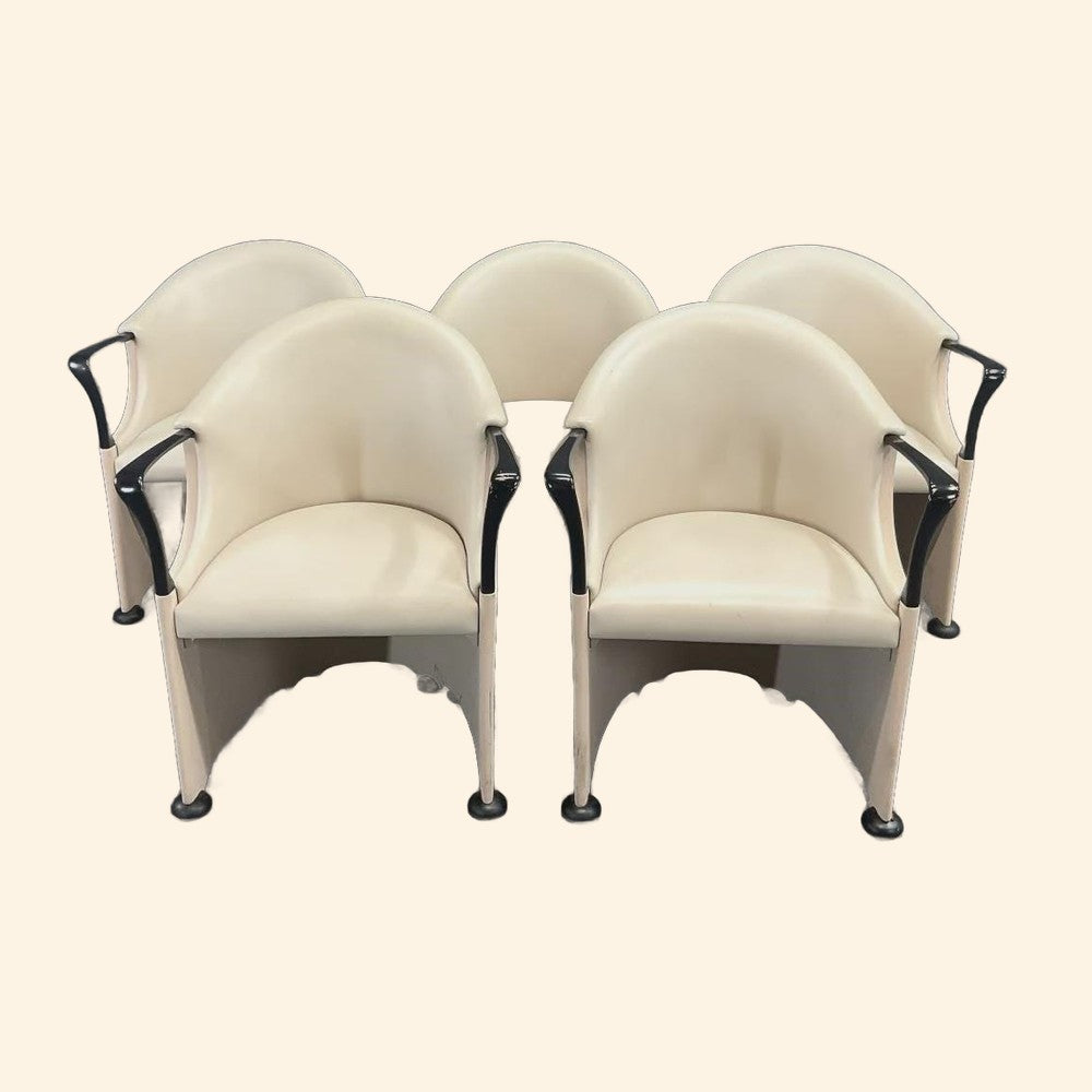 Luigi Origlia Postmodern Armchairs (Set of 5)