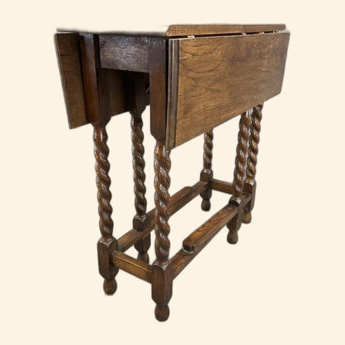 Antique Barley Twist Drop Leaf Table