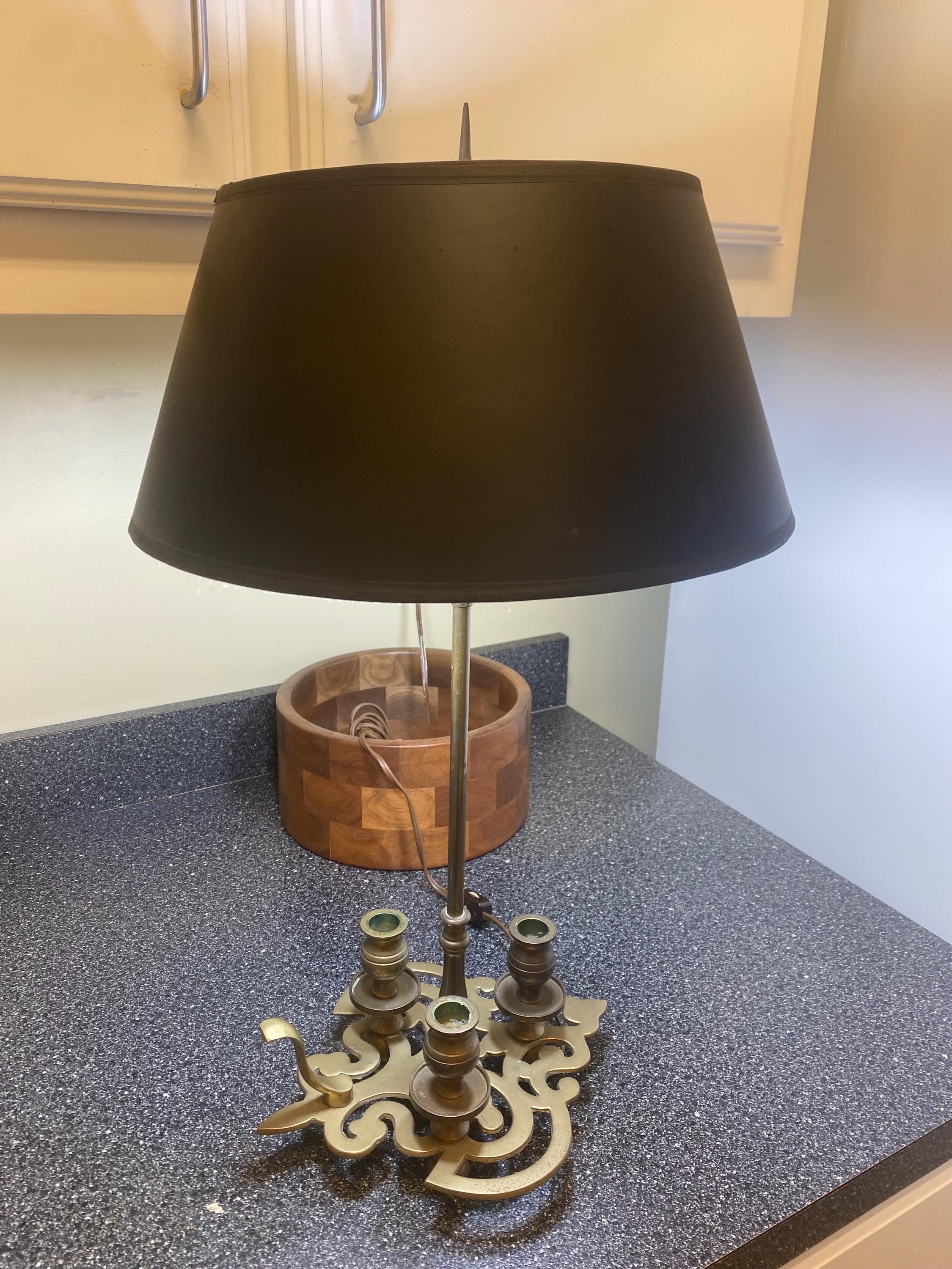 French Bouillotte Style Brass Table Lamp