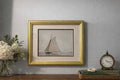 Framed Antique Sailboat Giclée Print — Vintage Coastal Wall Art
