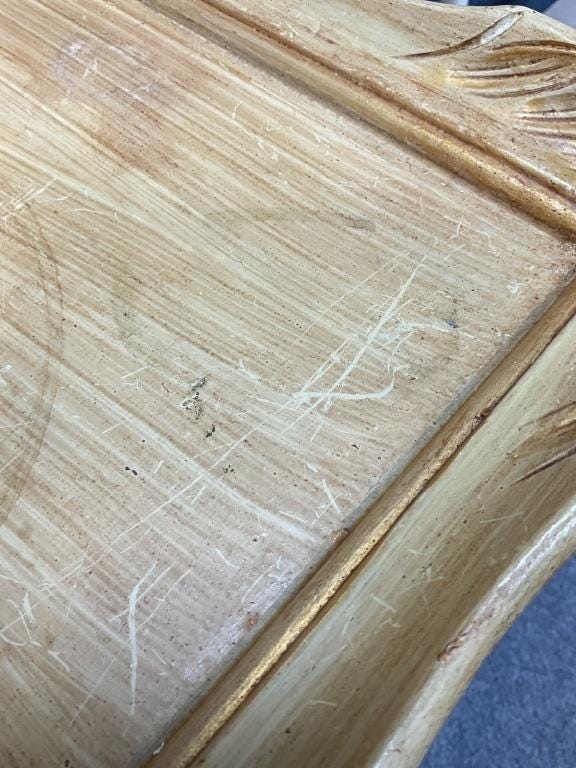 Vintage Mid-Century Italian Rococo Revival Accent Table | Carved Gilt, Claw Feet