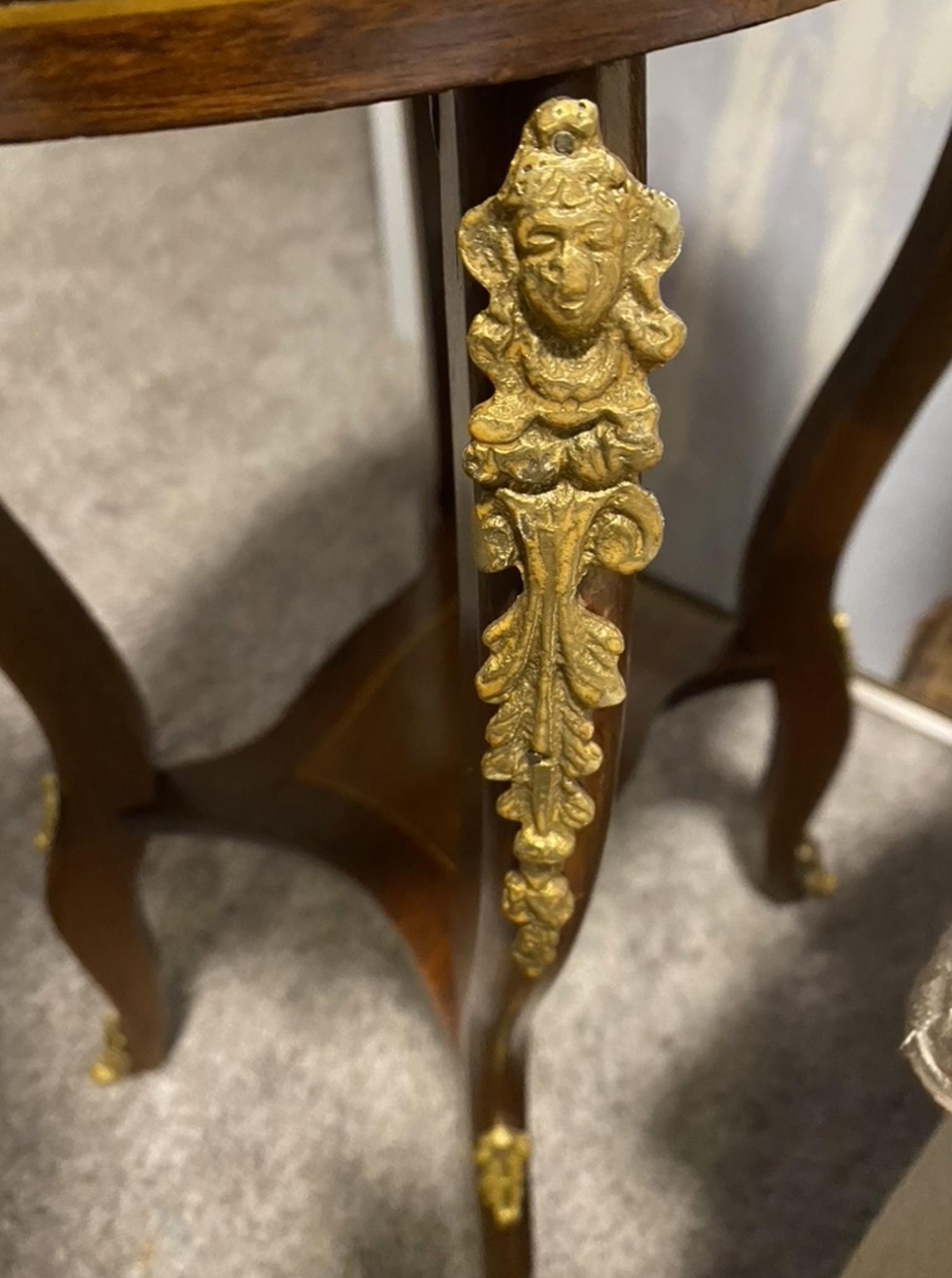 Antique French Louis XV Ormolu Side Tables – Gilt Bronze Salon Accent Pair