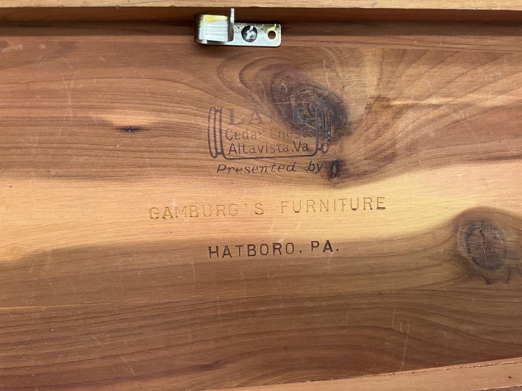Vintage Lane Mini Cedar Chest – 1960s Keepsake Box, Gamburg's Furniture