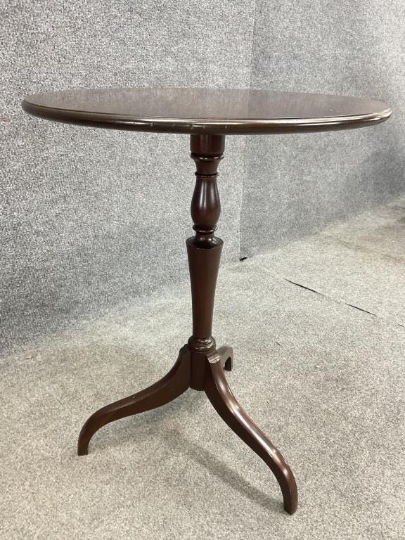 1930s Brandt Mahogany Spider Leg Side Table - Georgian Style Vintage Furniture