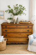 Vintage Queen Anne Dresser, West Michigan Furniture Company Chest, Solid Wood Drawers