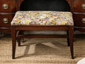 Vintage Mahogany Vanity Bench w/ Floral Fabric