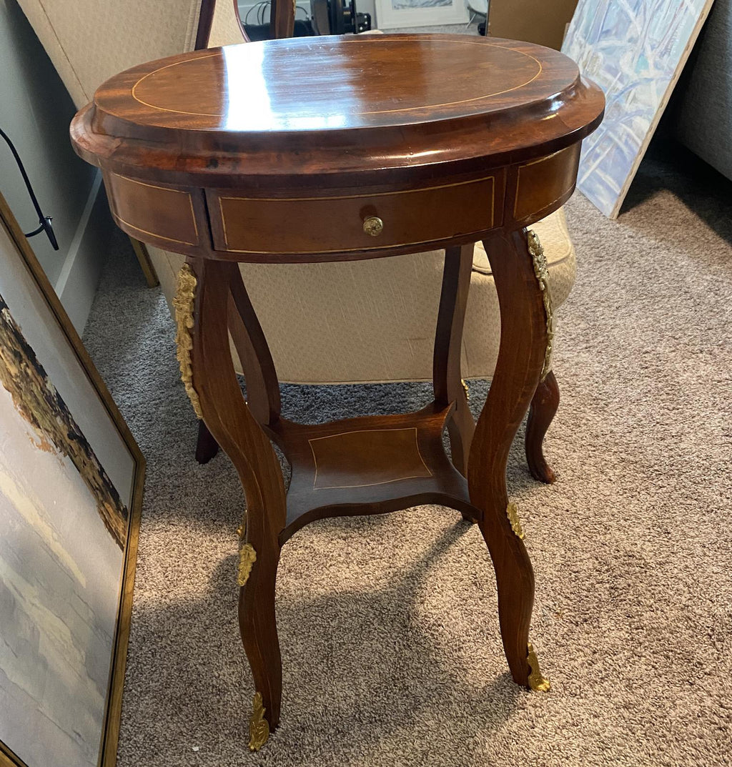 Antique French Louis XV Ormolu Side Tables – Gilt Bronze Salon Accent Pair
