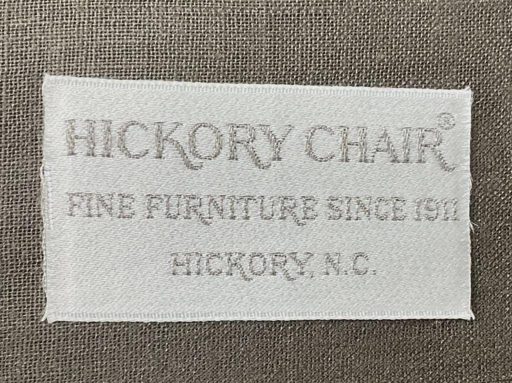 Pair of Hickory Chair Faux Bamboo Campaign Armchairs with Nailhead Trim