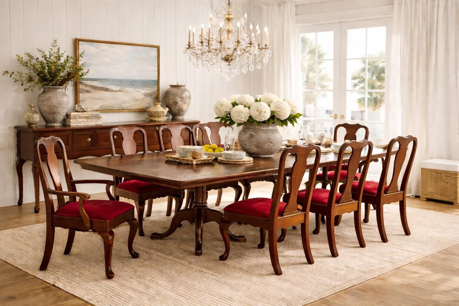 Henkel Harris Pedestal Dining Table with Three Leaves | Traditional American Heirloom