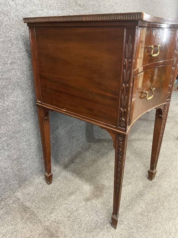 Antique Mahogany Hepplewhite Sideboard – Taper Leg Server, Gallery Back Buffet Console