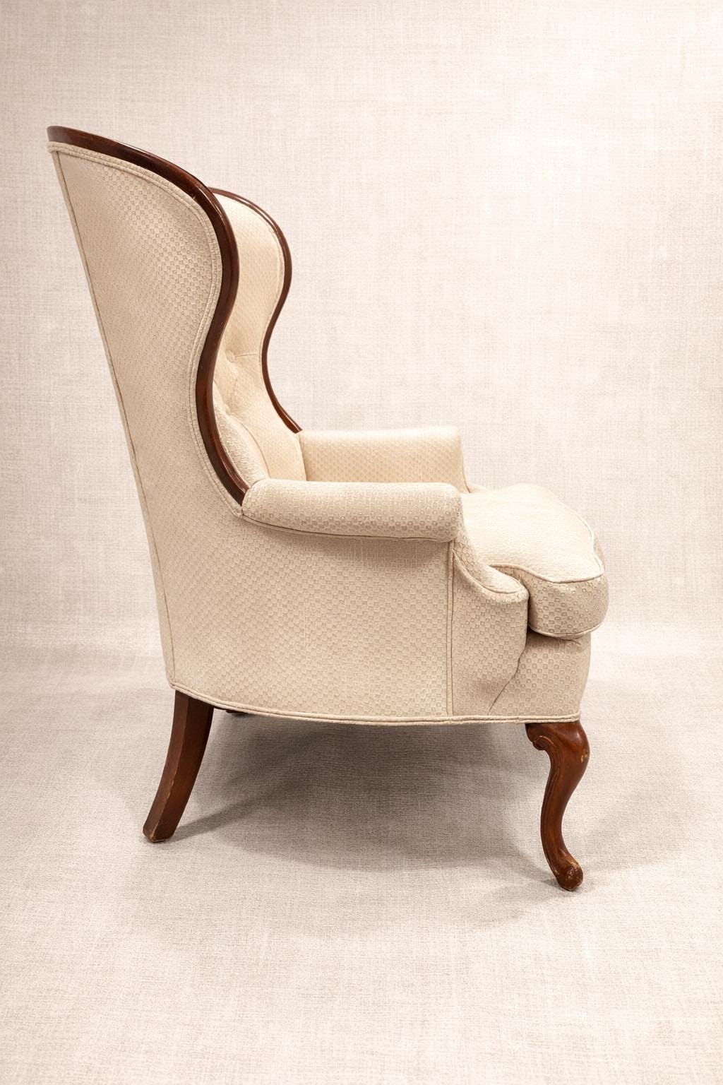 Vintage French Provincial Wingback Chair, Circa 1960s