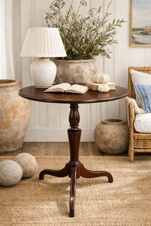 1930s Brandt Mahogany Spider Leg Side Table - Georgian Style Vintage Furniture