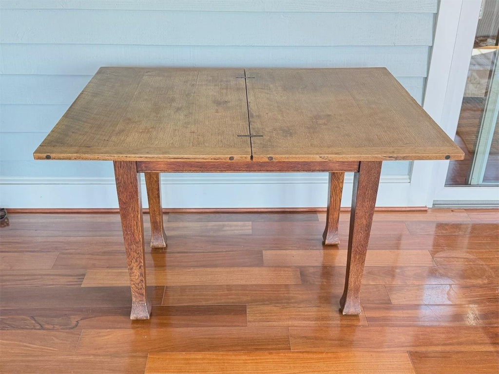 Antique Arts & Crafts Oak Rotating Game Table, Circa 1900–1910 | Mission Style Console, Early American Oak
