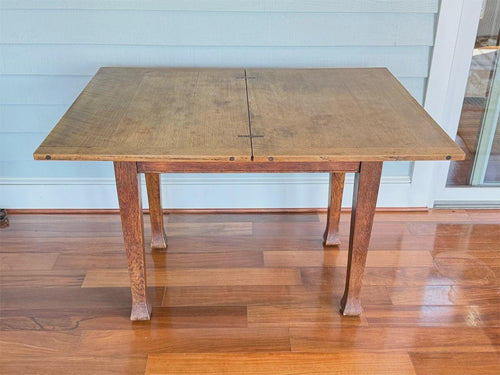Antique Arts & Crafts Oak Rotating Game Table, Circa 1900–1910 | Mission Style Console, Early American Oak