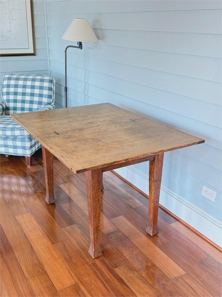 Antique Arts & Crafts Oak Rotating Game Table, Circa 1900–1910 | Mission Style Console, Early American Oak