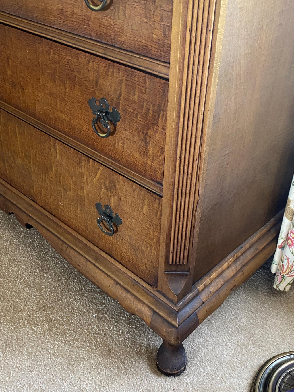 Vintage Queen Anne Dresser, West Michigan Furniture Company Chest, Solid Wood Drawers