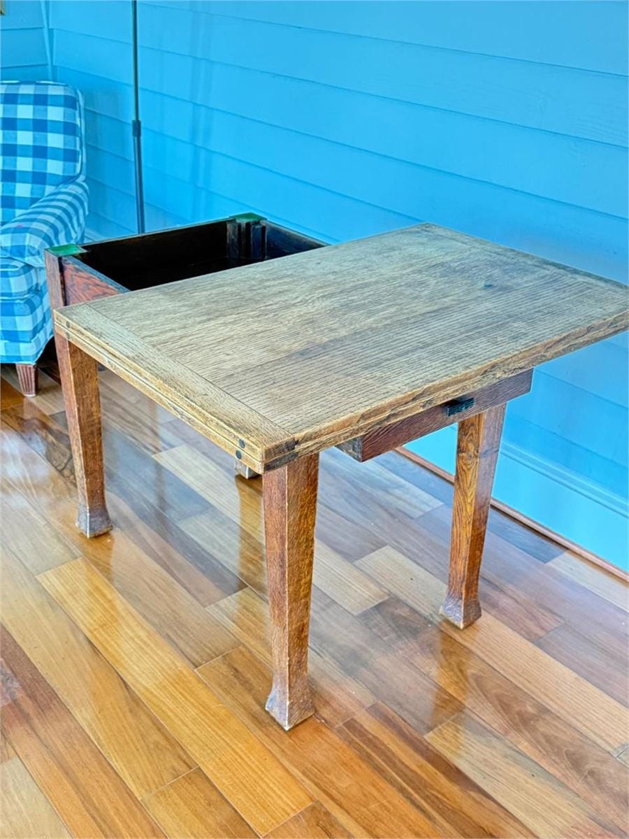 Antique Arts & Crafts Oak Rotating Game Table, Circa 1900–1910 | Mission Style Console, Early American Oak
