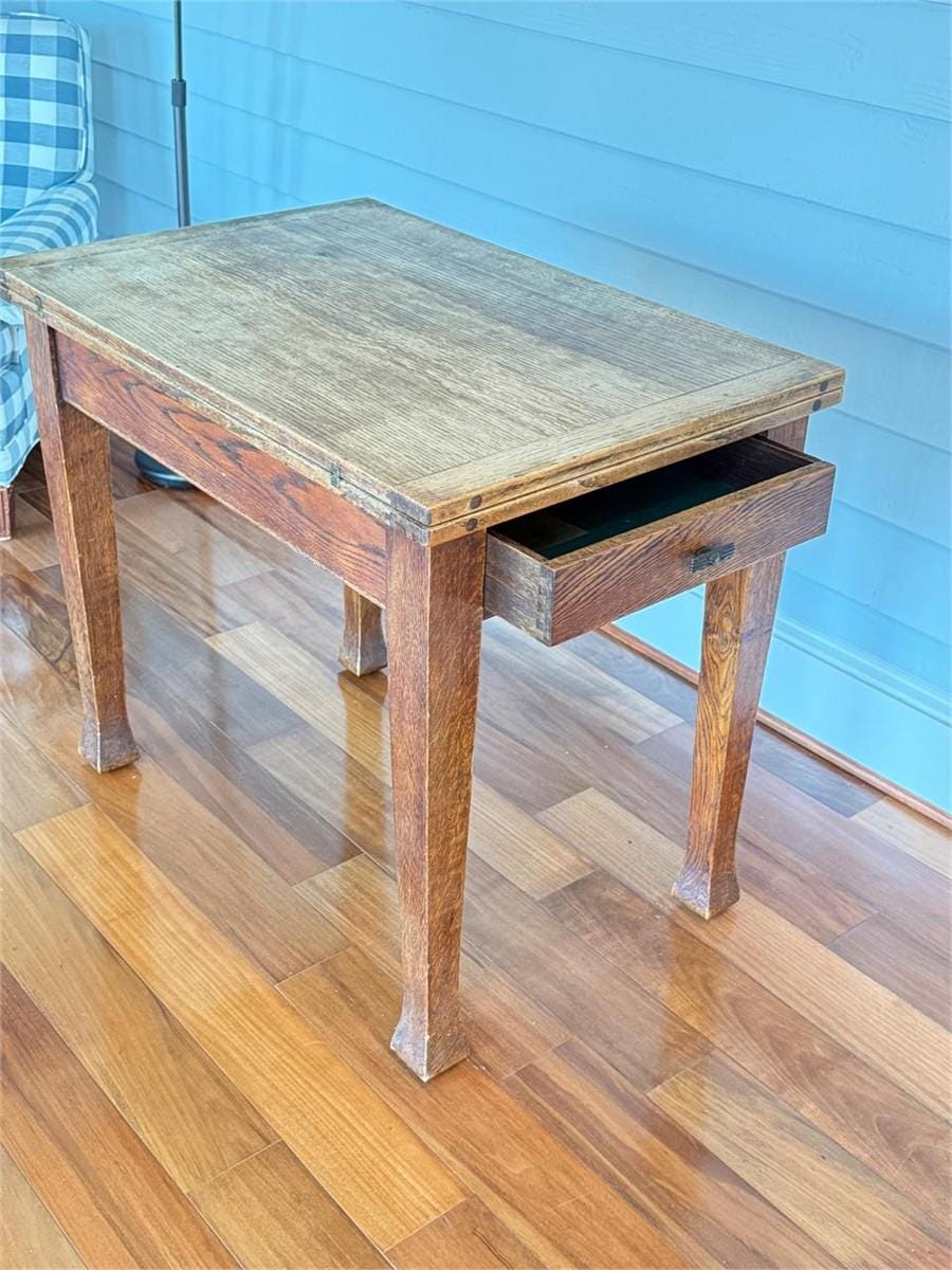 Antique Arts & Crafts Oak Rotating Game Table, Circa 1900–1910 | Mission Style Console, Early American Oak
