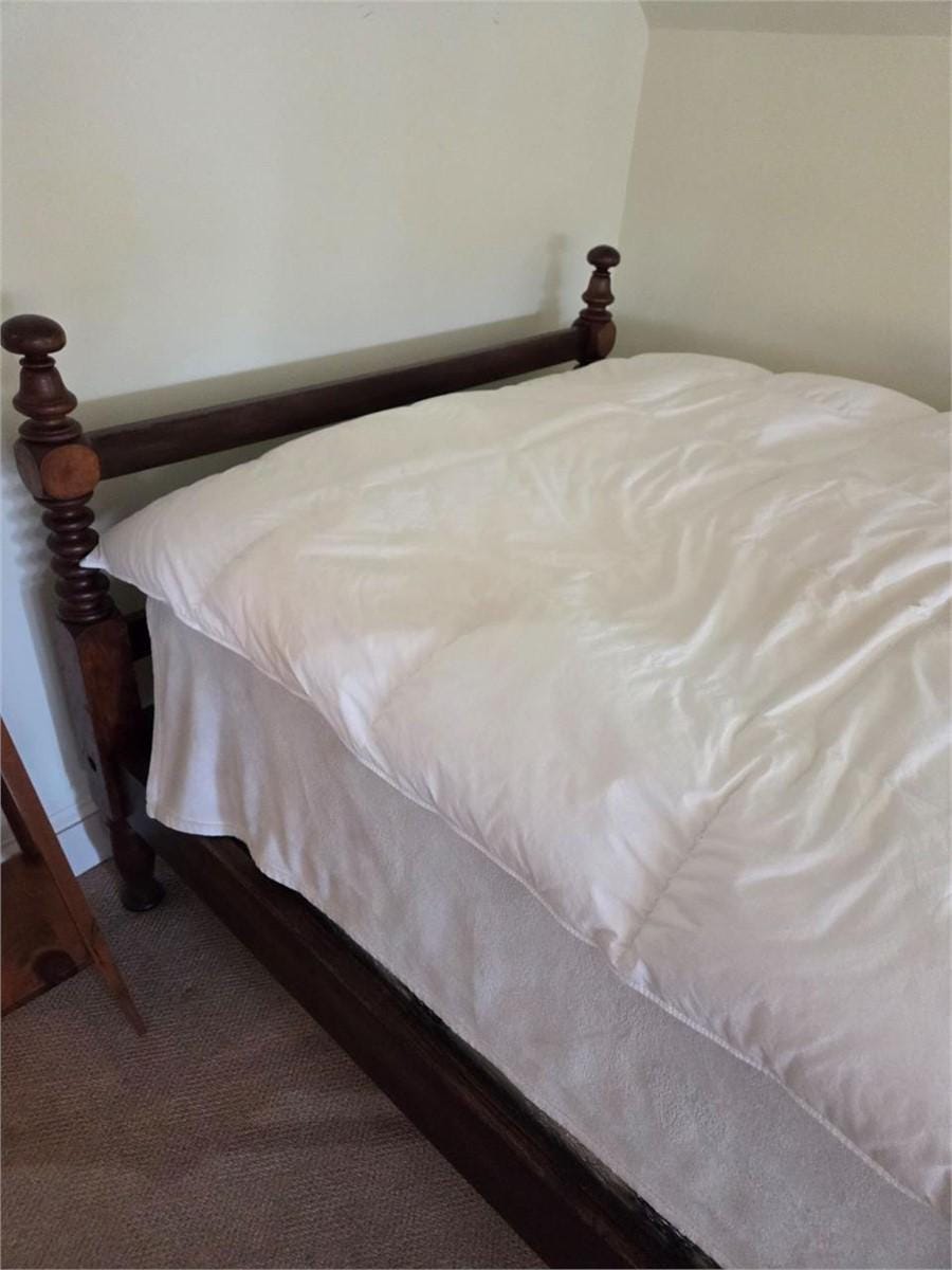 Antique Barley Twist Bed Frame Circa 1870s | Solid Wood Full Size Bed with Original Iron Hardware | Victorian English Bobbin Bed