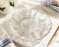 Vintage Crystal Deviled Egg Plate | Clear Egg Tray | Scalloped Serving Platter | Farmhouse Coastal Entertaining Dish | 12 Slot