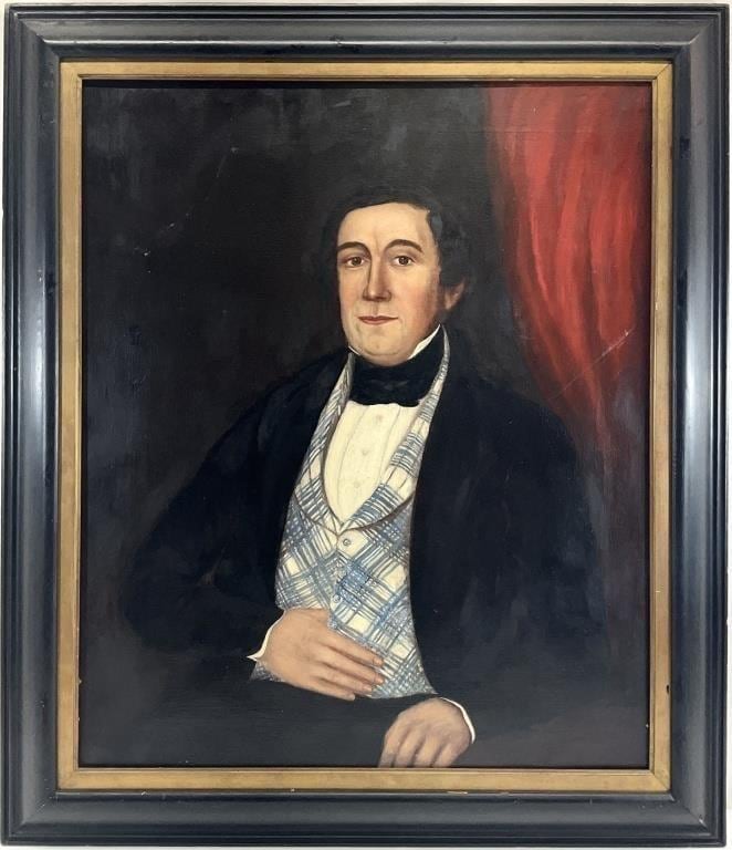 Large Victorian Portrait, School of John Seymour Lucas, Tartan Waistcoat, 19th Century Oil Painting, Arthur Stewart London Provenance