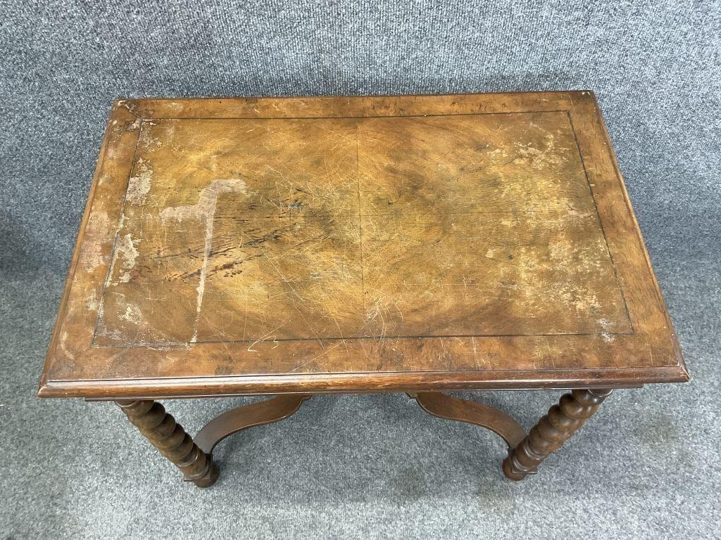 Antique English Barley Twist Entry Table, Solid Oak Console, Jacobean Revival Side Table, Vintage Hall Table, Twisted Leg Accent