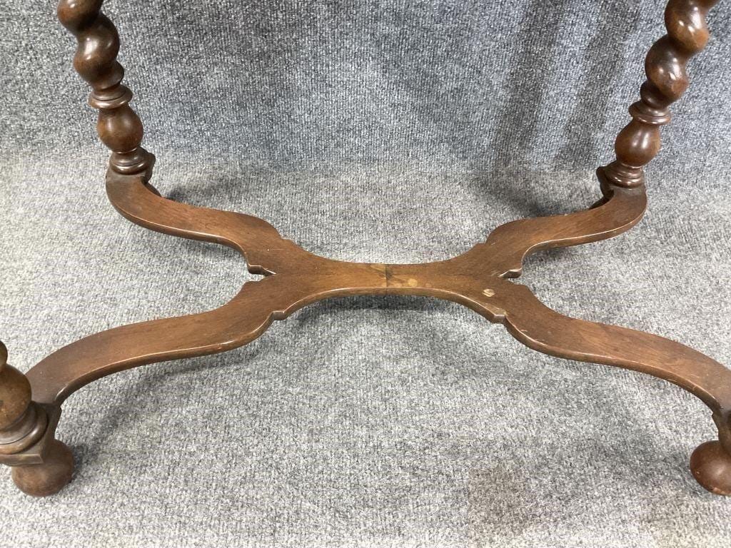 Antique English Barley Twist Entry Table, Solid Oak Console, Jacobean Revival Side Table, Vintage Hall Table, Twisted Leg Accent