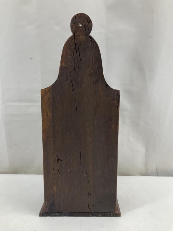 Antique French Provincial Walnut Farinière | 19th Century Hand-Carved Flour Box | Rustic Provence Kitchen Wall Decor