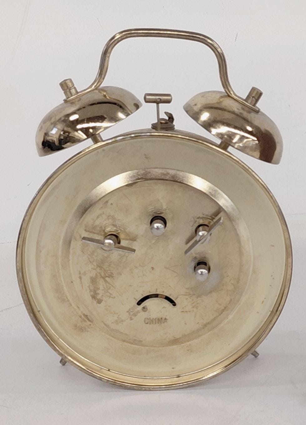 Vintage Westclox Wind Up Alarm Clock Brass Tone | Retro Twin Bell Mechanical Clock | Working Bedside Clock Cottage Farmhouse Decor