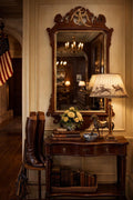Antique Georgian Mahogany Wall Mirror | Gilt Phoenix Crest | Hampton & Sons London | English Decorative Mirror | Circa 1760, England