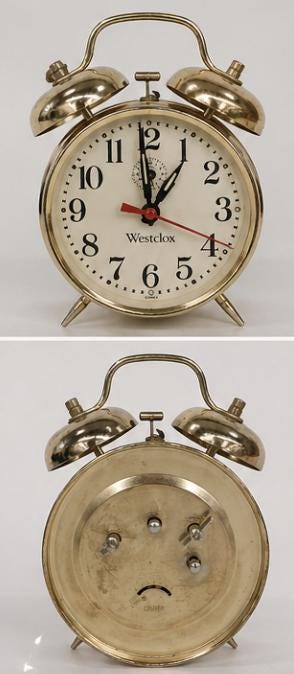 Vintage Westclox Wind Up Alarm Clock Brass Tone | Retro Twin Bell Mechanical Clock | Working Bedside Clock Cottage Farmhouse Decor