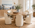 Luigi Origlia Italian Postmodern Armchairs (Set of 5) | Sculptural Cream Dining Chairs | 1990s Italy Palm Beach Regency Style