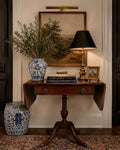 Vintage Mahogany Entry Table | Federal Style Pedestal Accent Table | Duncan Phyfe Style Side Table