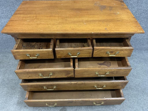 18th Century George III Oak Bachelor's Chest | Provincial Seven Drawer Dresser