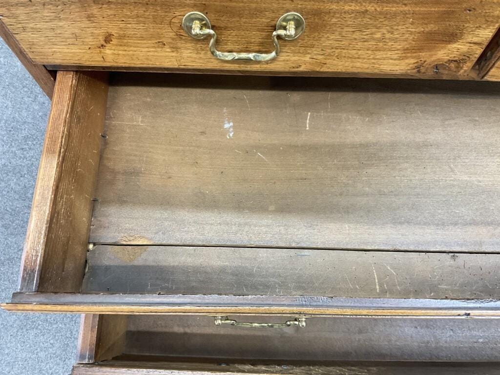 18th Century George III Oak Bachelor's Chest | Provincial Seven Drawer Dresser