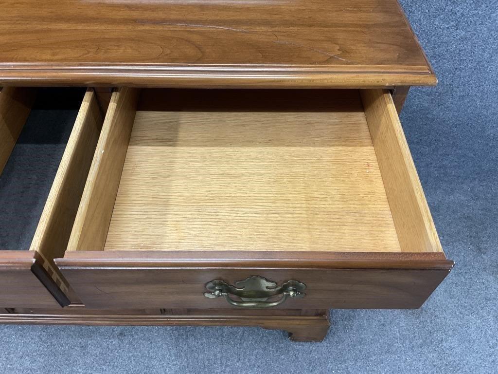 Henkel Harris Step Back China Cabinet | Vintage Virginia Hutch | Traditional Two Piece Display Cabinet