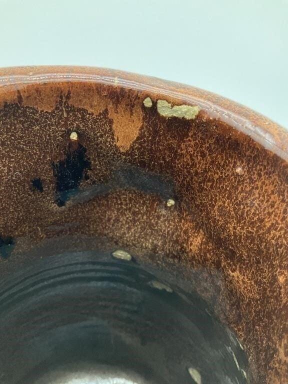 Antique Hand-Thrown Stoneware Pottery Jug | Primitive Farmhouse Crock | Rustic Brown Glazed Earthenware Pitcher | Early American Country Dec