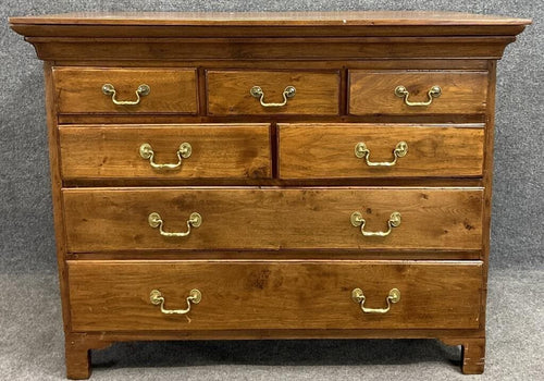 18th Century George III Oak Bachelor's Chest | Provincial Seven Drawer Dresser