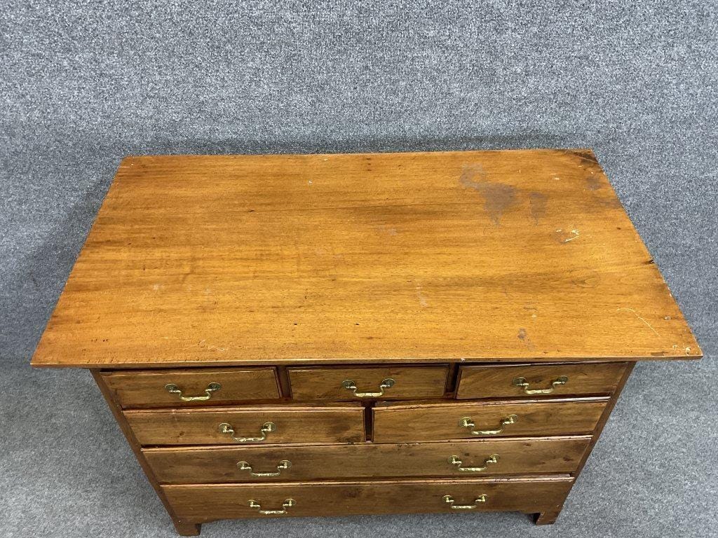 18th Century George III Oak Bachelor's Chest | Provincial Seven Drawer Dresser